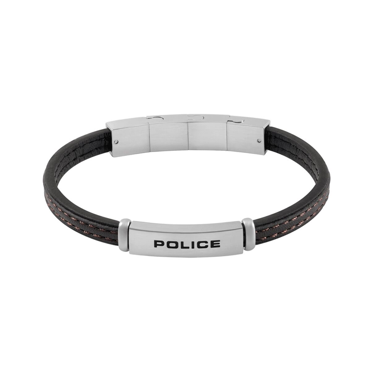 Armband Heren Police PEAGB0079202 Roestvrij staal Zwart