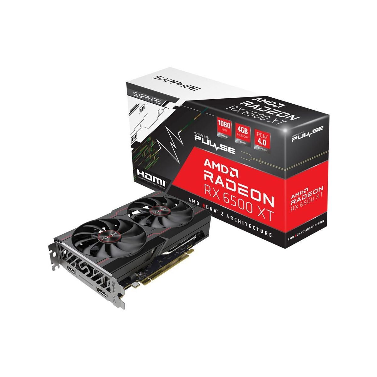 Scheda Grafica Sapphire Radeon RX 6500 XT AMD RADEON RX 6500 XT GDDR6 4 GB