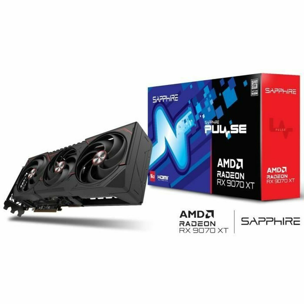 Afbeeldingen van Graphics card Sapphire 11348-03-20G radeon rx 9070 xt 16 GB GDDR6