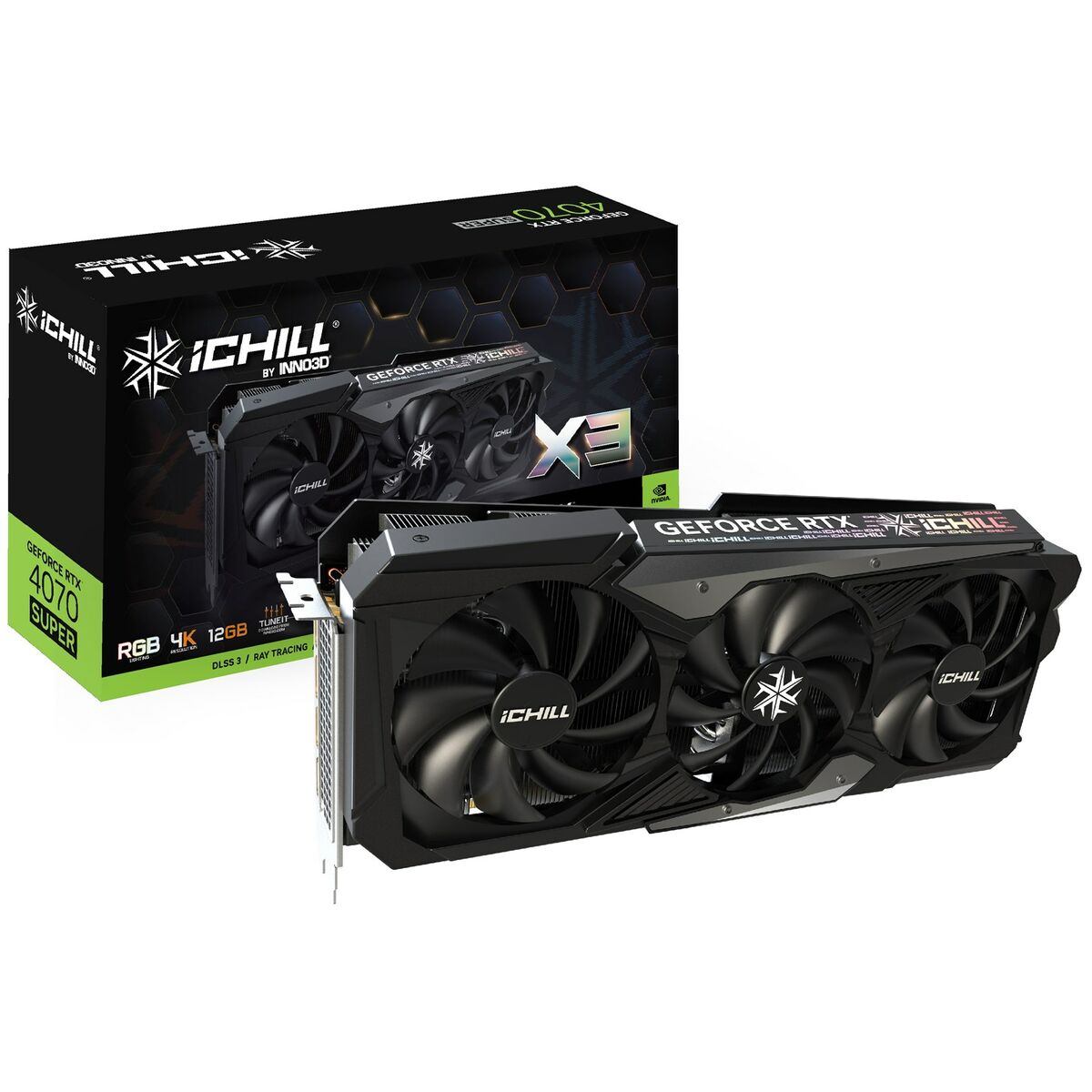 Scheda Grafica INNO3D C407S3-126XX-186148H GEFORCE RTX 4070 12 GB GDDR6X