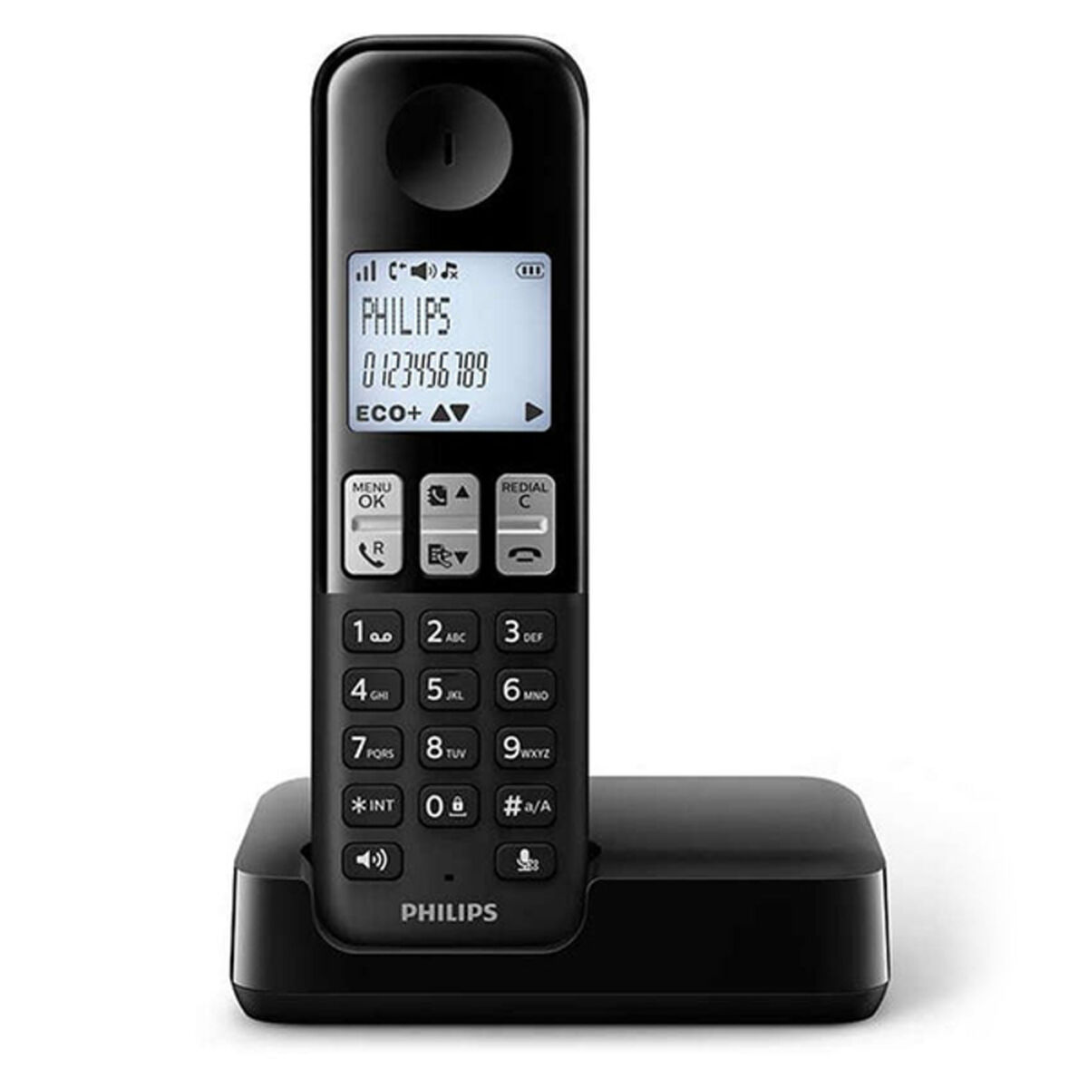 Trådløs telefon Philips D2501B/34 DECT Sort