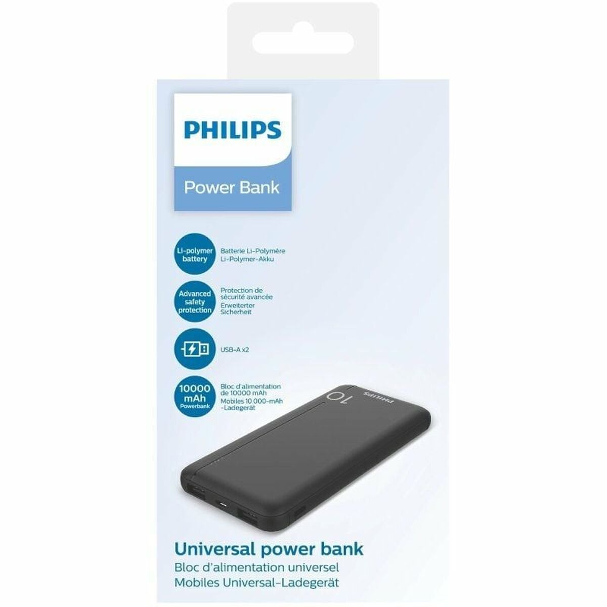 Image secondaire de Powerbank Philips DLP1810NB/62 Noir 10000 mAh