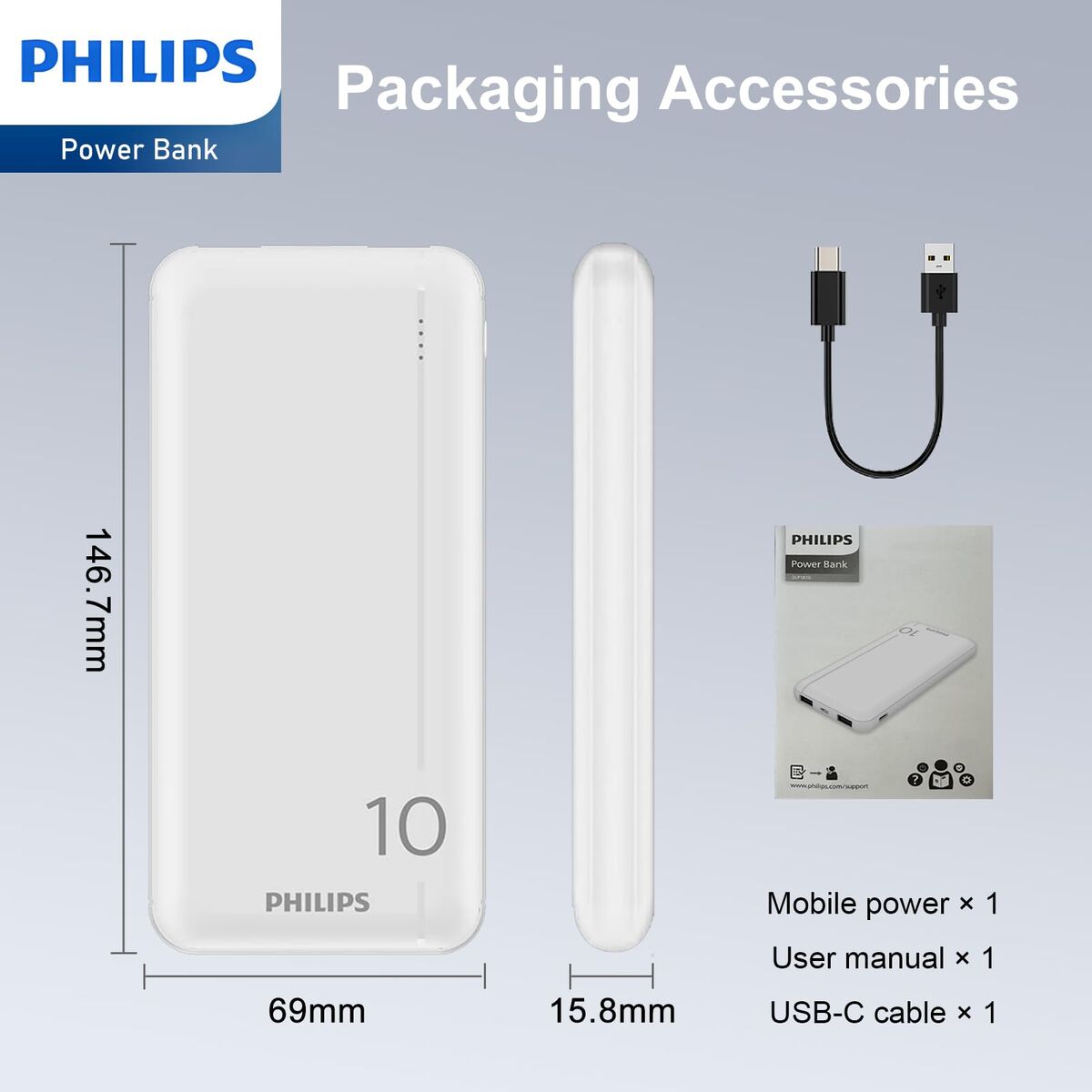 Powerbank Philips DLP1810NW/62