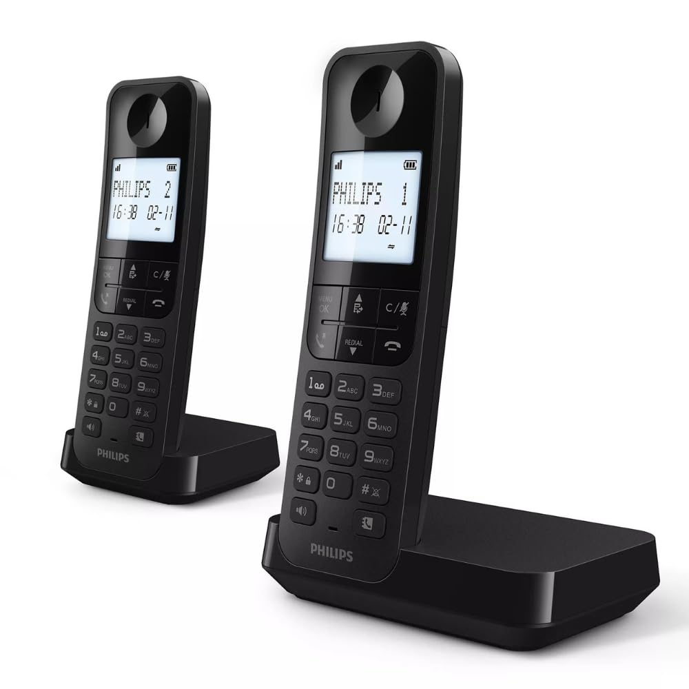 Obrazek Wireless Phone Philips D2702 DUO Black 2 Units
