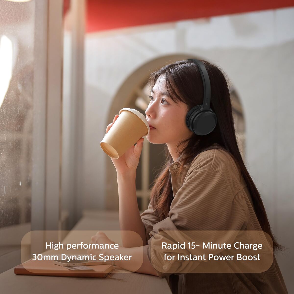 Picture of Headphones Philips TAH1108BK Black