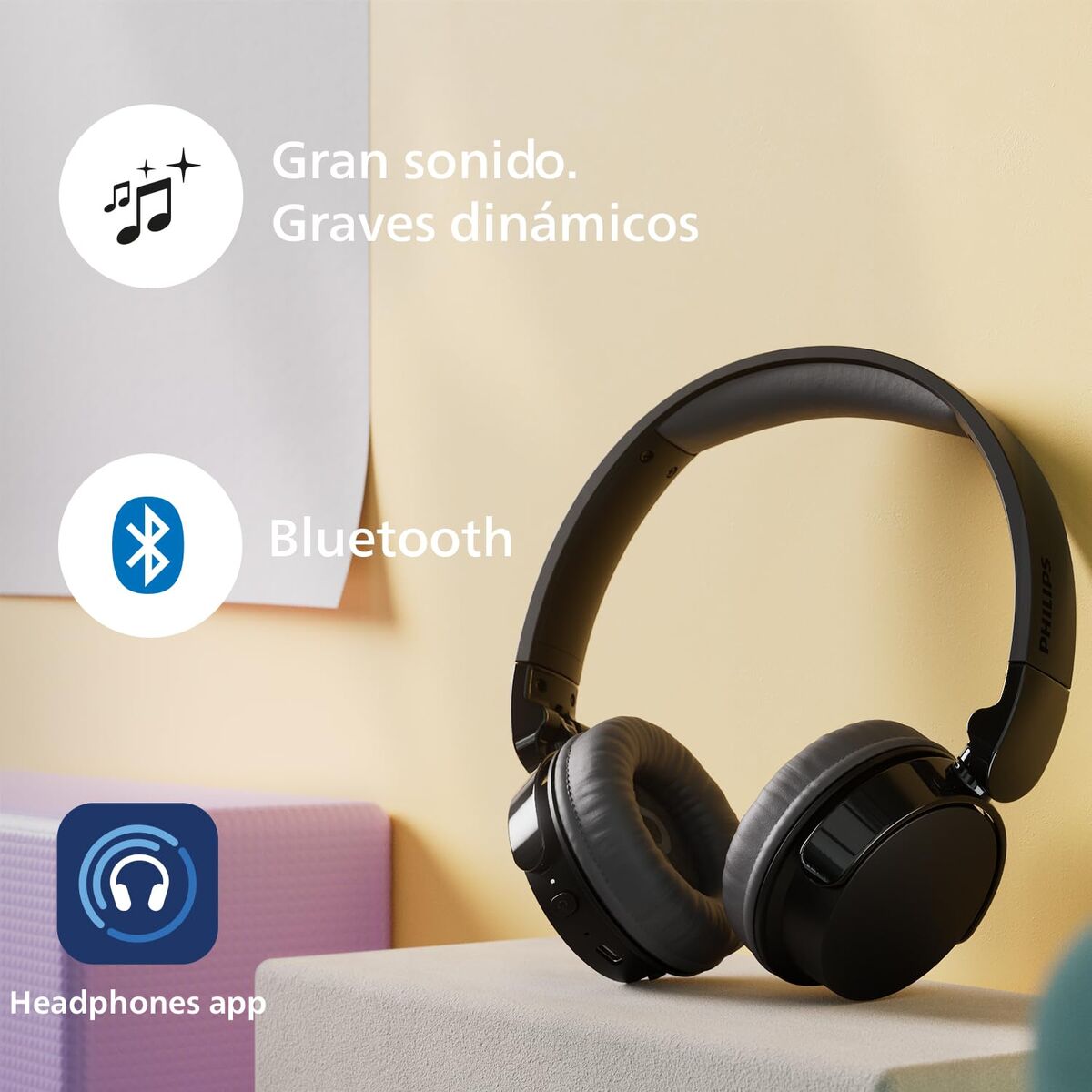 Bluetooth Headset with Microphone Philips TAH3209BK Black