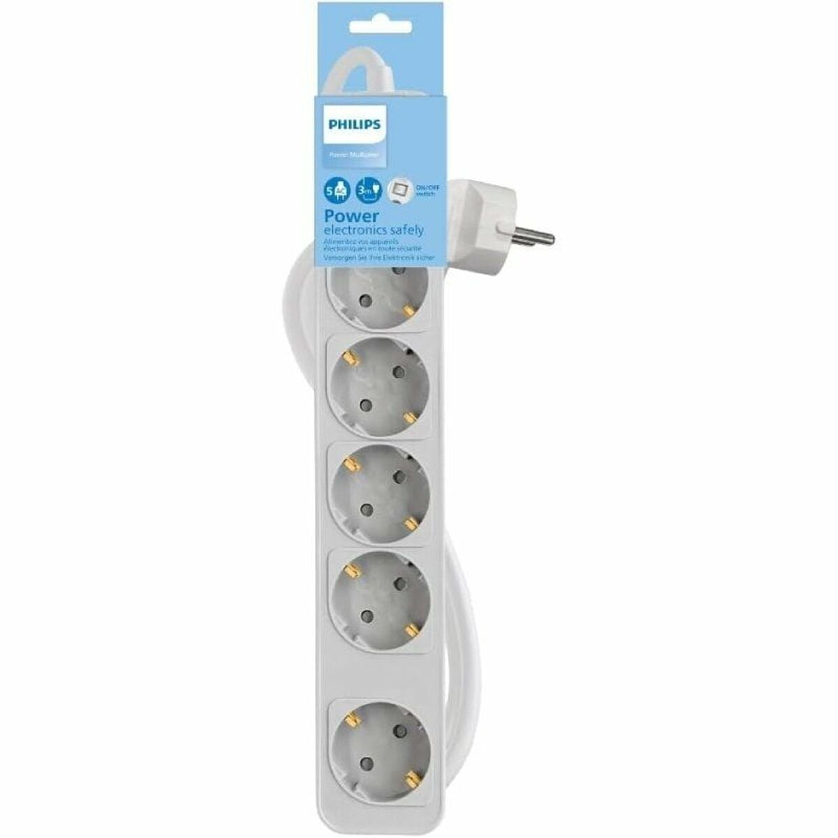 Afbeeldingen van Power Socket - 5 sockets with Switch Philips CHP2154W/12