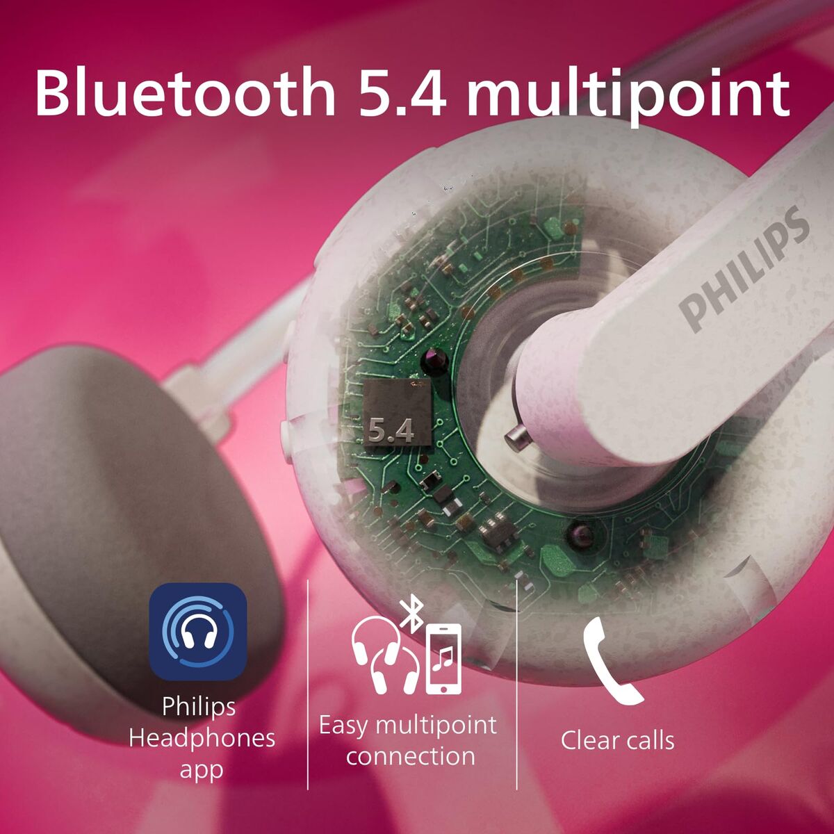 Headphones Philips TAH2000WT White