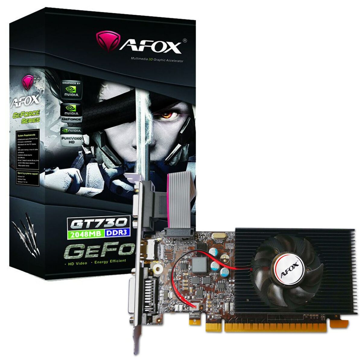 Grafikkort Afox AF730-2048D3L6 NVIDIA GeForce GT 730 GDDR3
