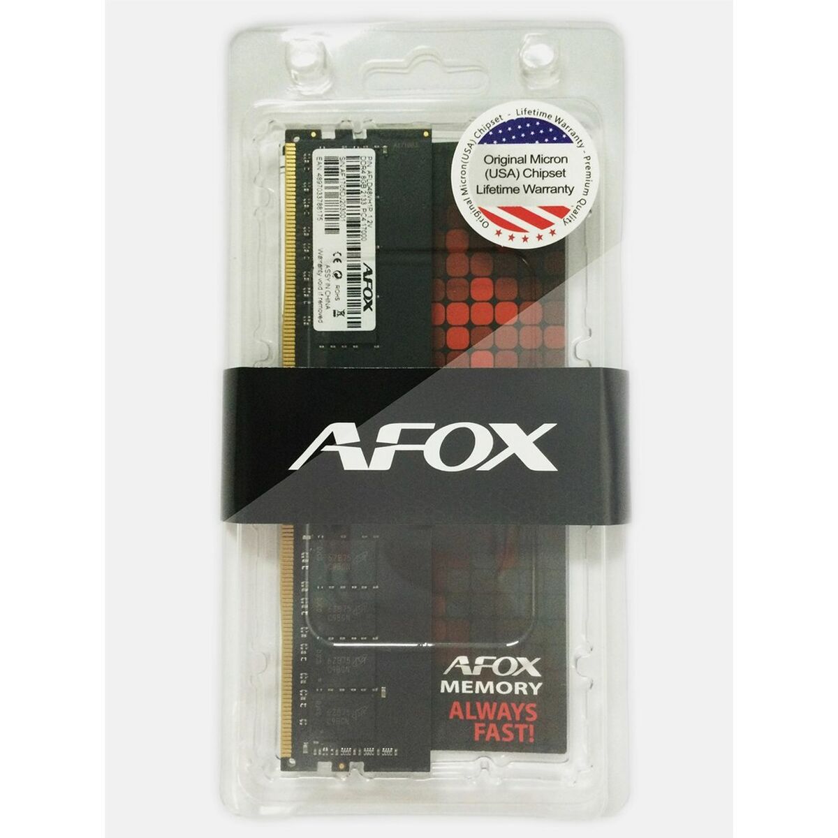 Mémoire RAM Afox DDR4 3000MHZ MICRON CHIP 4 GB