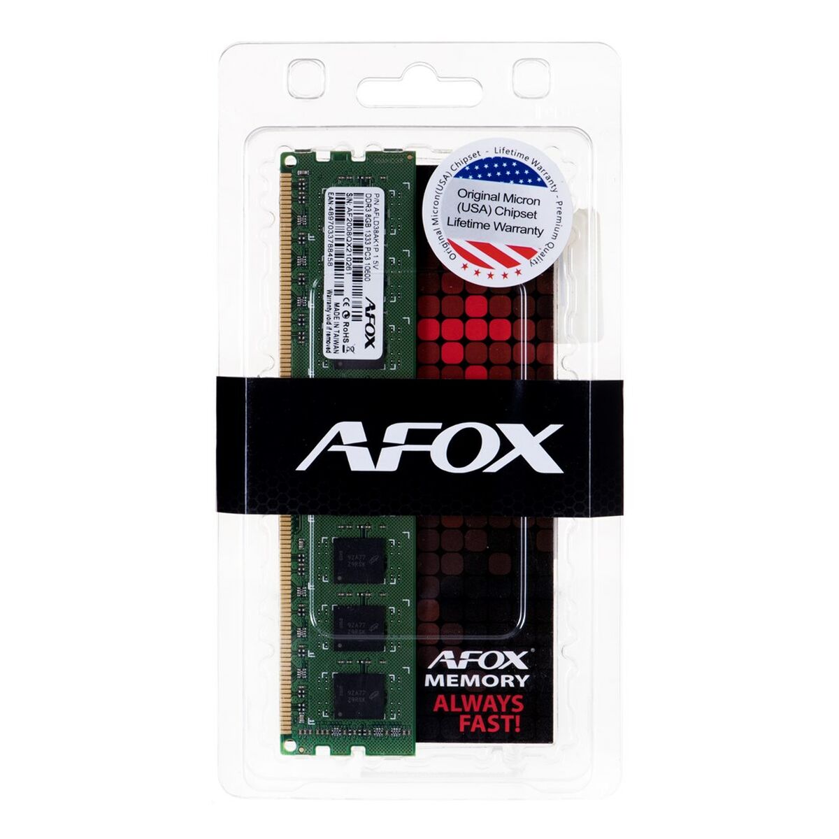 Mémoire RAM Afox AFLD38CK1P 8 GB 1866 MHZ CL9
