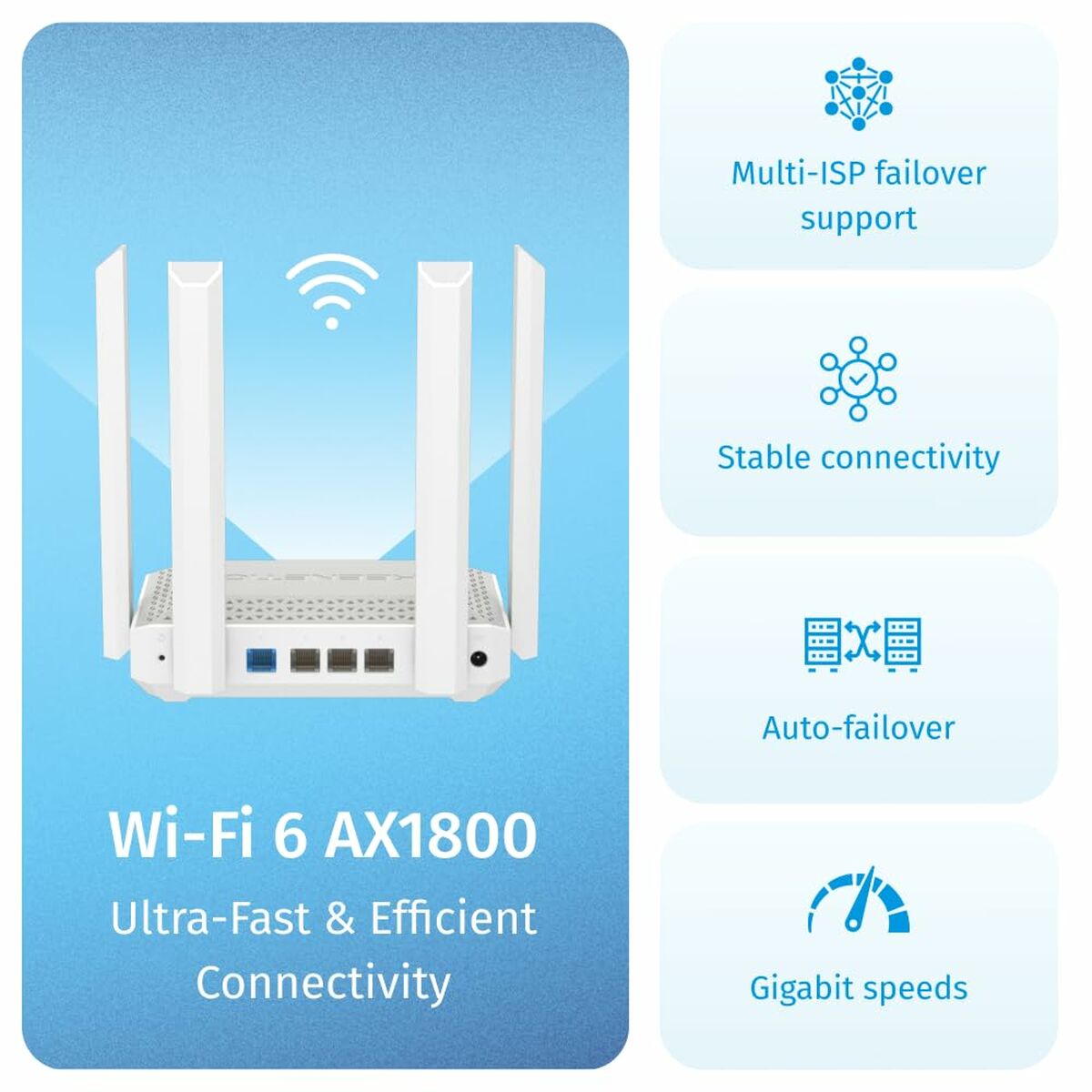 Bild von Router Keenetic KN-3810-01-EU White USB RJ45 Ethernet LAN USB 3.2 Wi-Fi