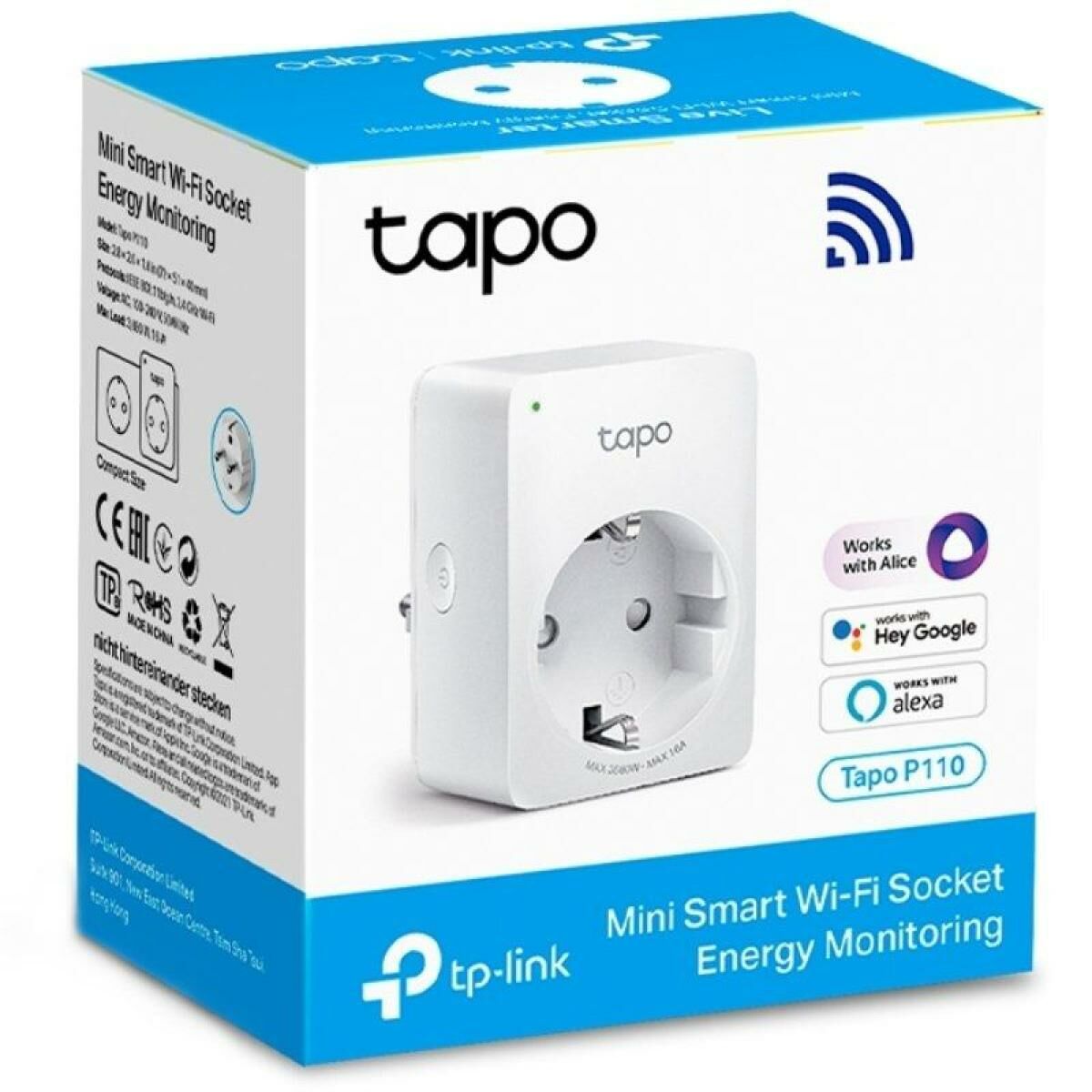 Slim Stopcontact TP-Link P110 Wi-Fi 100 - 240 V 220-240 V 16 A 10 A