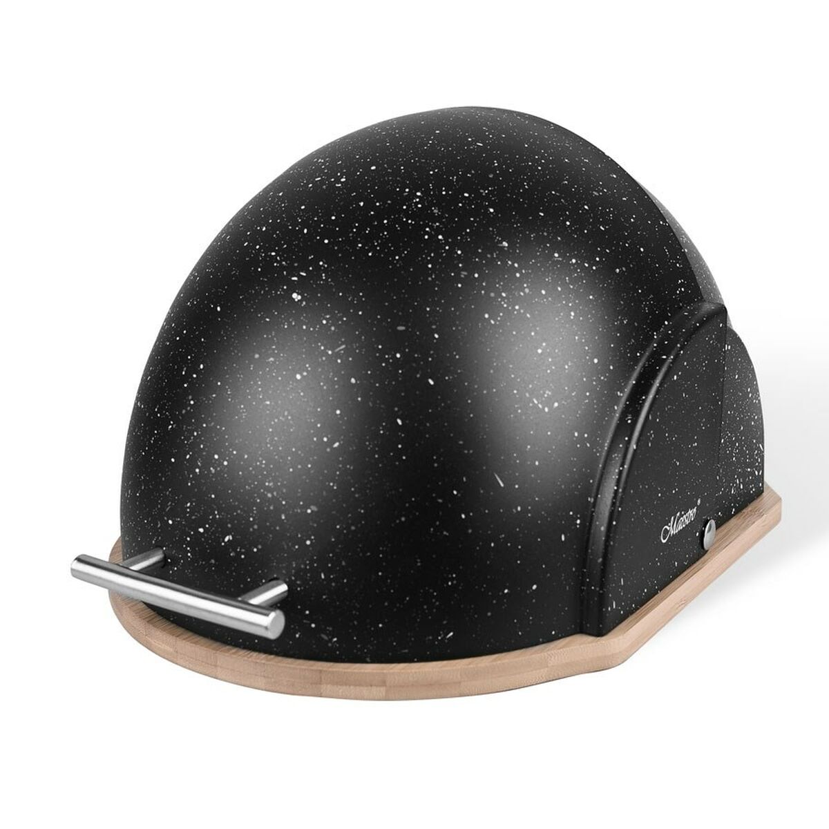 Corbeille à Pain Feel Maestro MR-1678G-BLACK Blanc Noir Bois Bois, bambou Plastique (1 Unité)