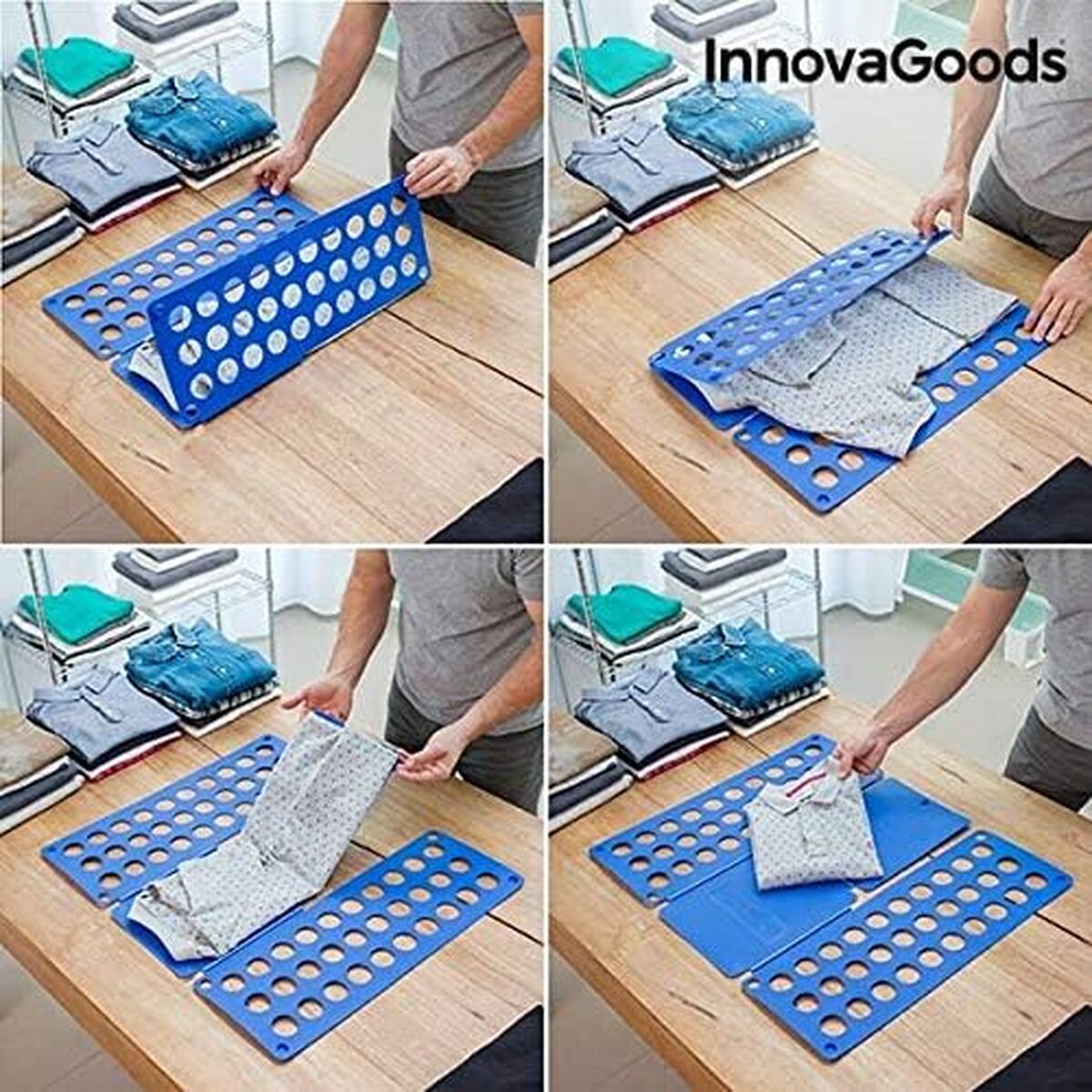 Wäschefaltbrett InnovaGoods IG115106 Blau Kunststoff (Restauriert B) - Thumbnail 4