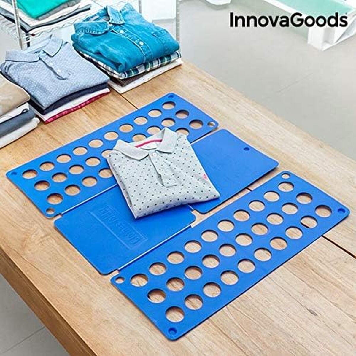 Wäschefaltbrett InnovaGoods IG115106 Blau Kunststoff (Restauriert B) - Thumbnail 2