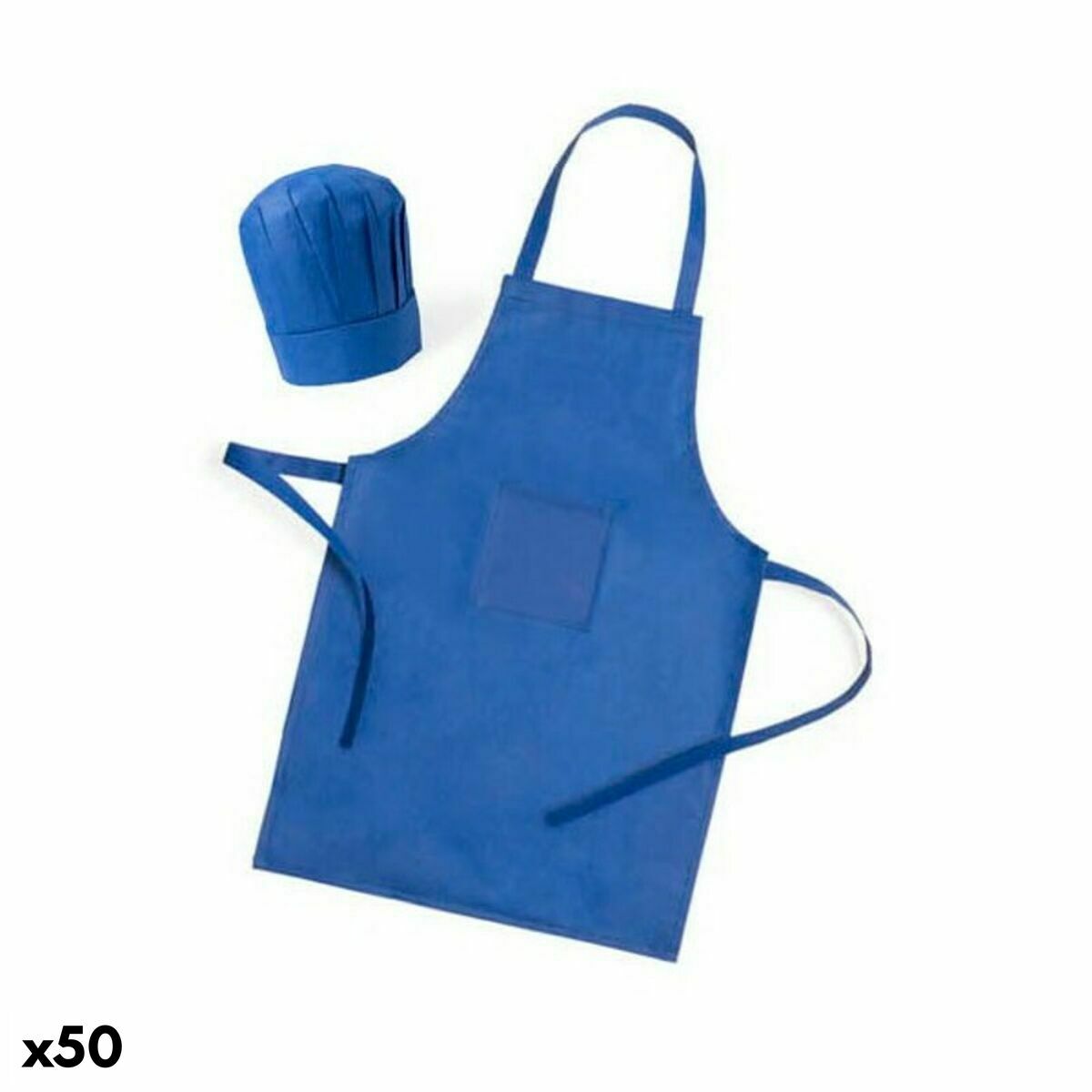 Tablier et Bonnet de Cuisine pour Enfants Top Can Cap 144754 (50 Unités) Bleu