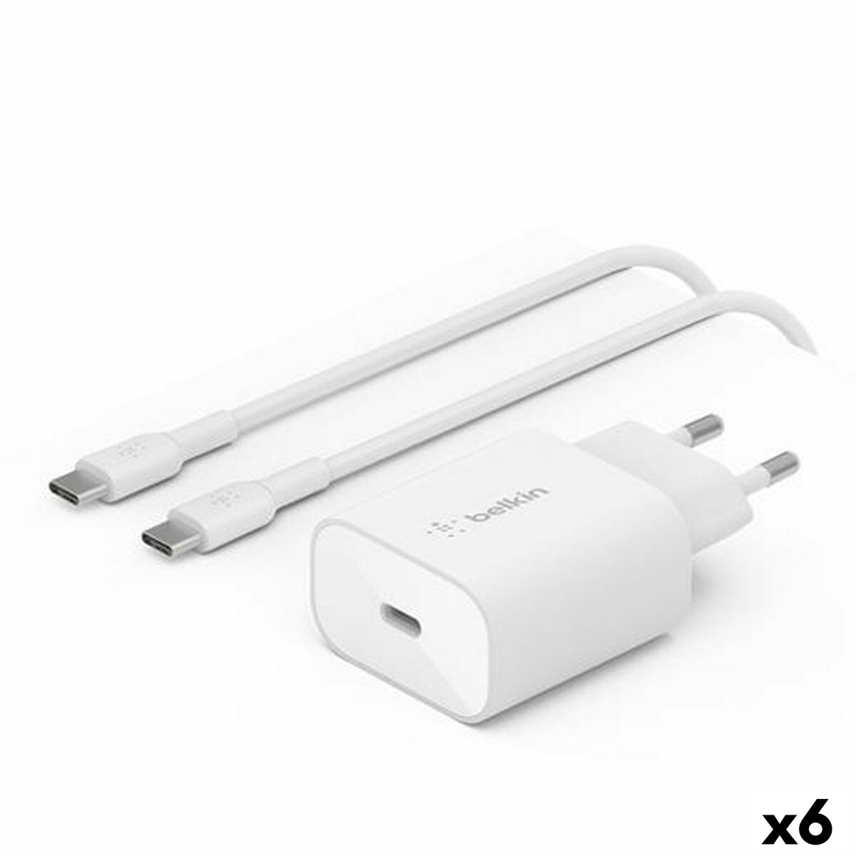 Picture of Wall Charger + USB-C Cable Belkin White 25 W (6 Units)