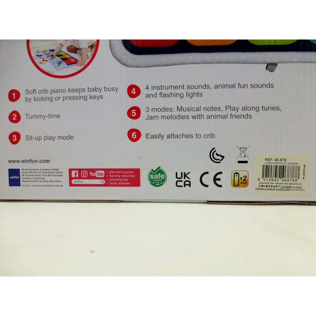 Pianino Interaktywne dla Bobasa Winfun 42 x 3 x 32 cm (4 Sztuk)