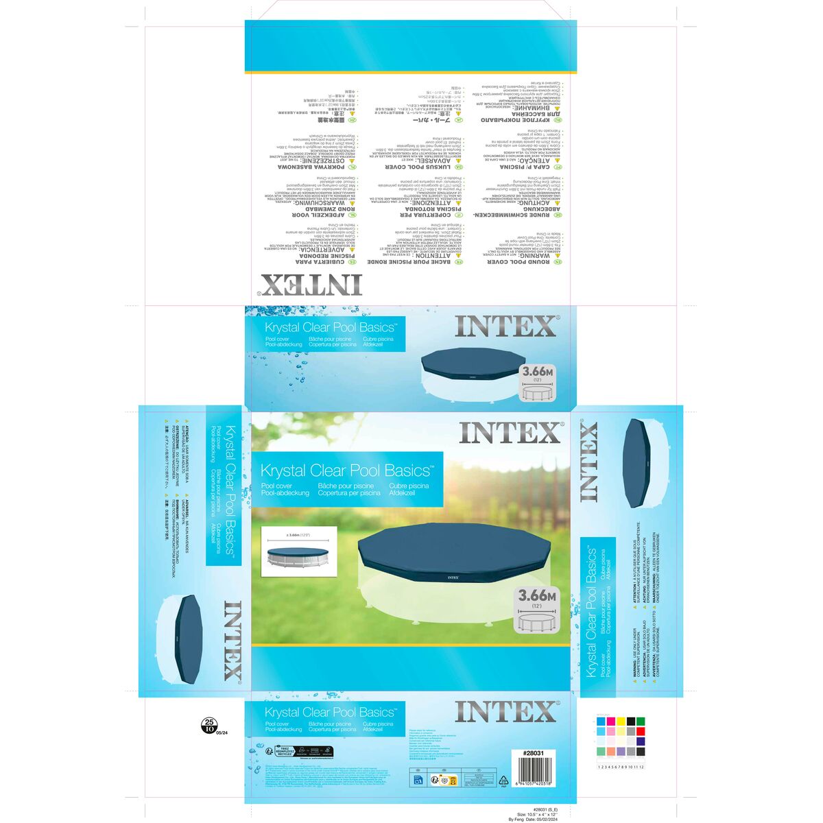 Swimming Pool Cover Intex 28031 METAL FRAME 366 x 25 x 366 cm