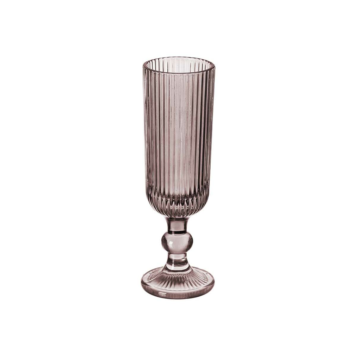 Champagne glass Vivalto Grey Pink Glass 160 ml Stripes (6 Units)