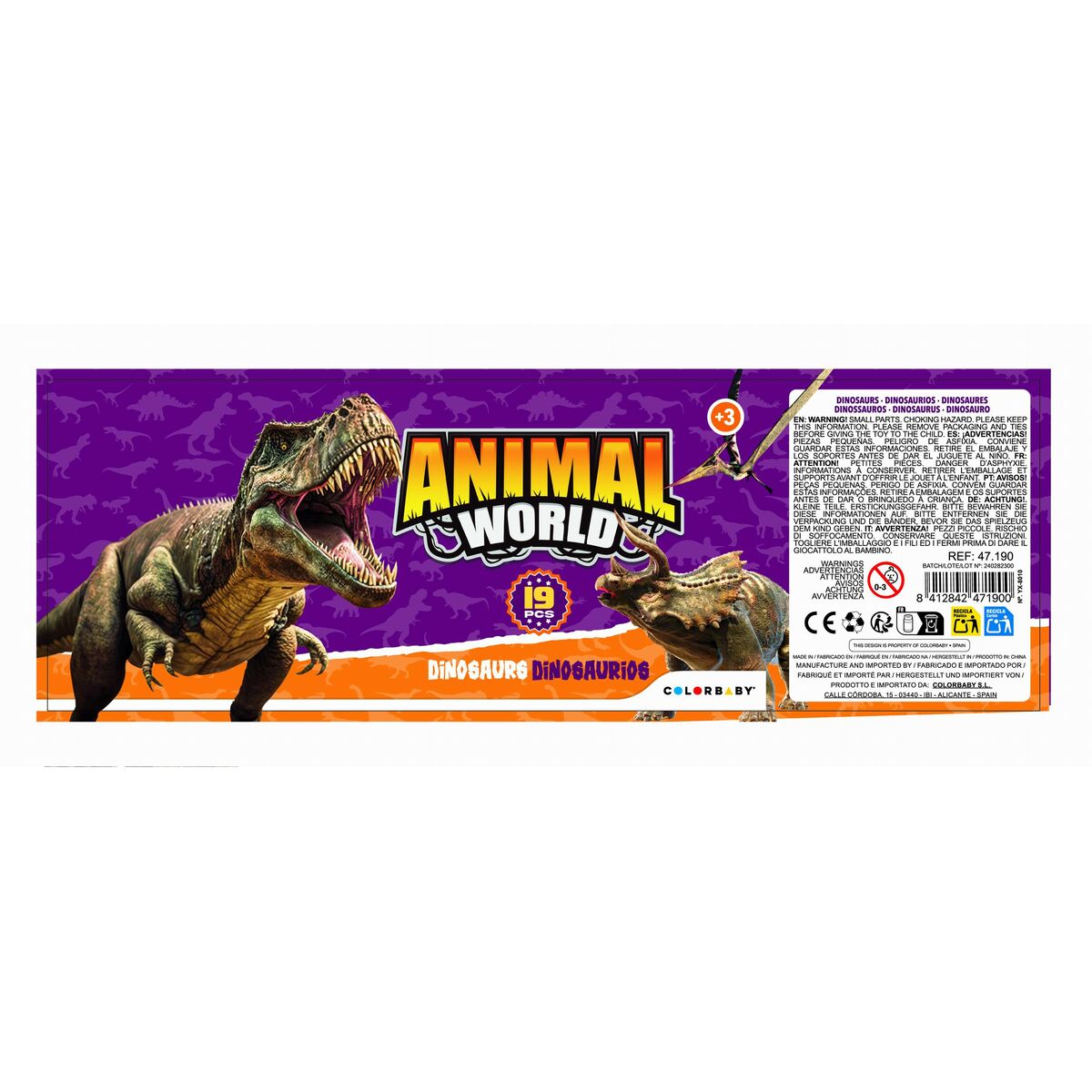 Playset Colorbaby 19 Części 6 Sztuk 17 x 9 x 6 cm Dinozaury