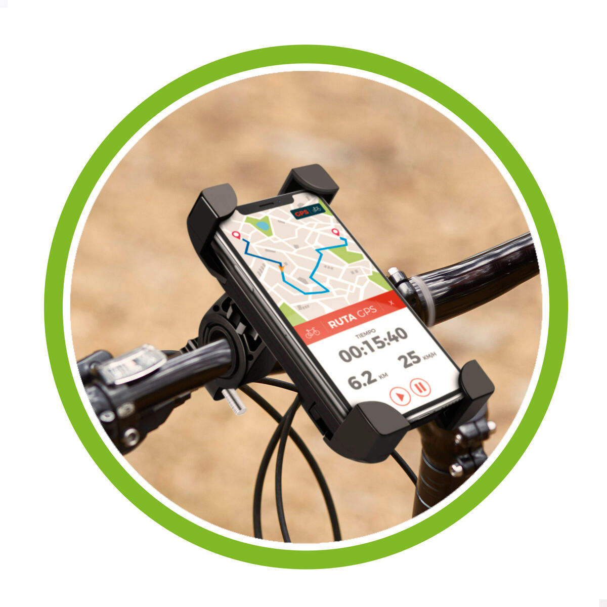 Bike Phone Holder Aktive Plastic 6 x 12 x 10,5 cm (12 Units)