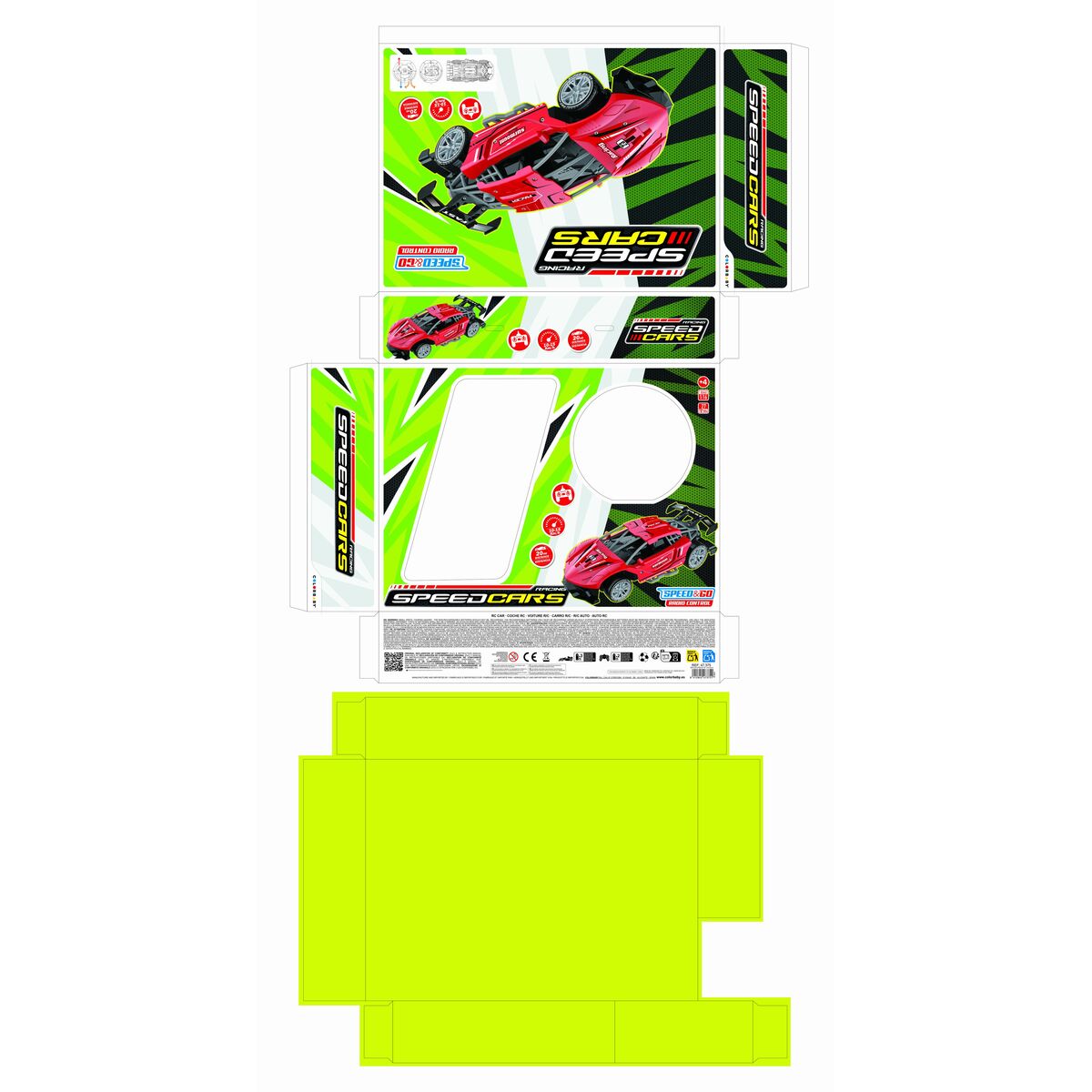 Samochód Sterowany Radiowo Speed & Go 22 x 7 x 11 cm 1:16 Czerwony 6 Sztuk