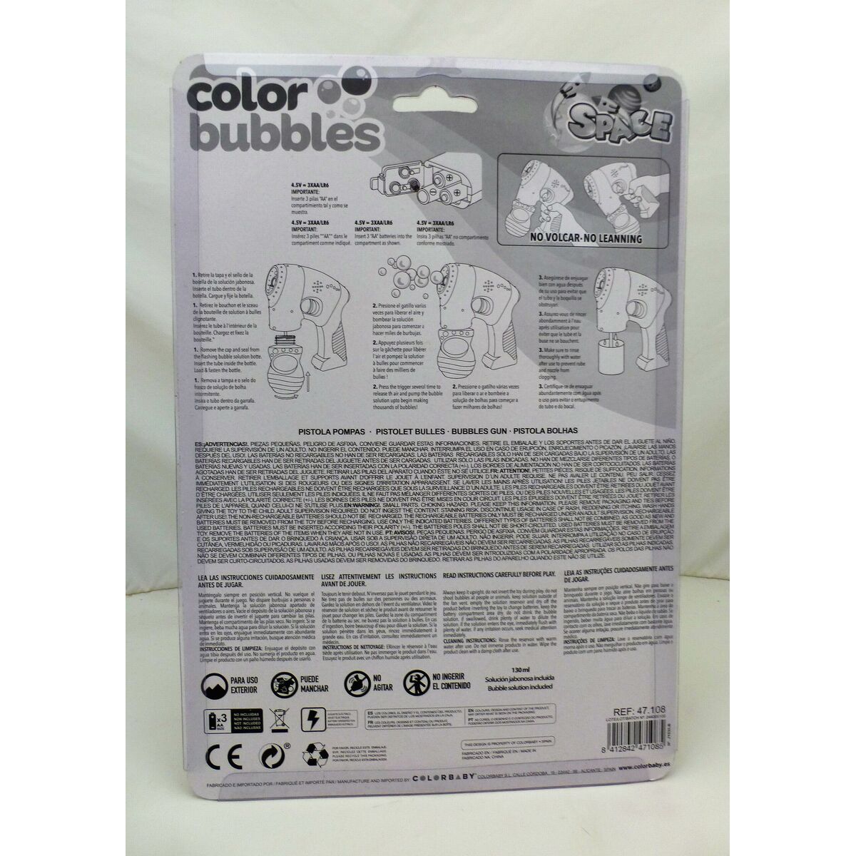 Pistolet do baniek mydlanych Colorbaby 14 x 16,5 x 5,5 cm 6 Sztuk