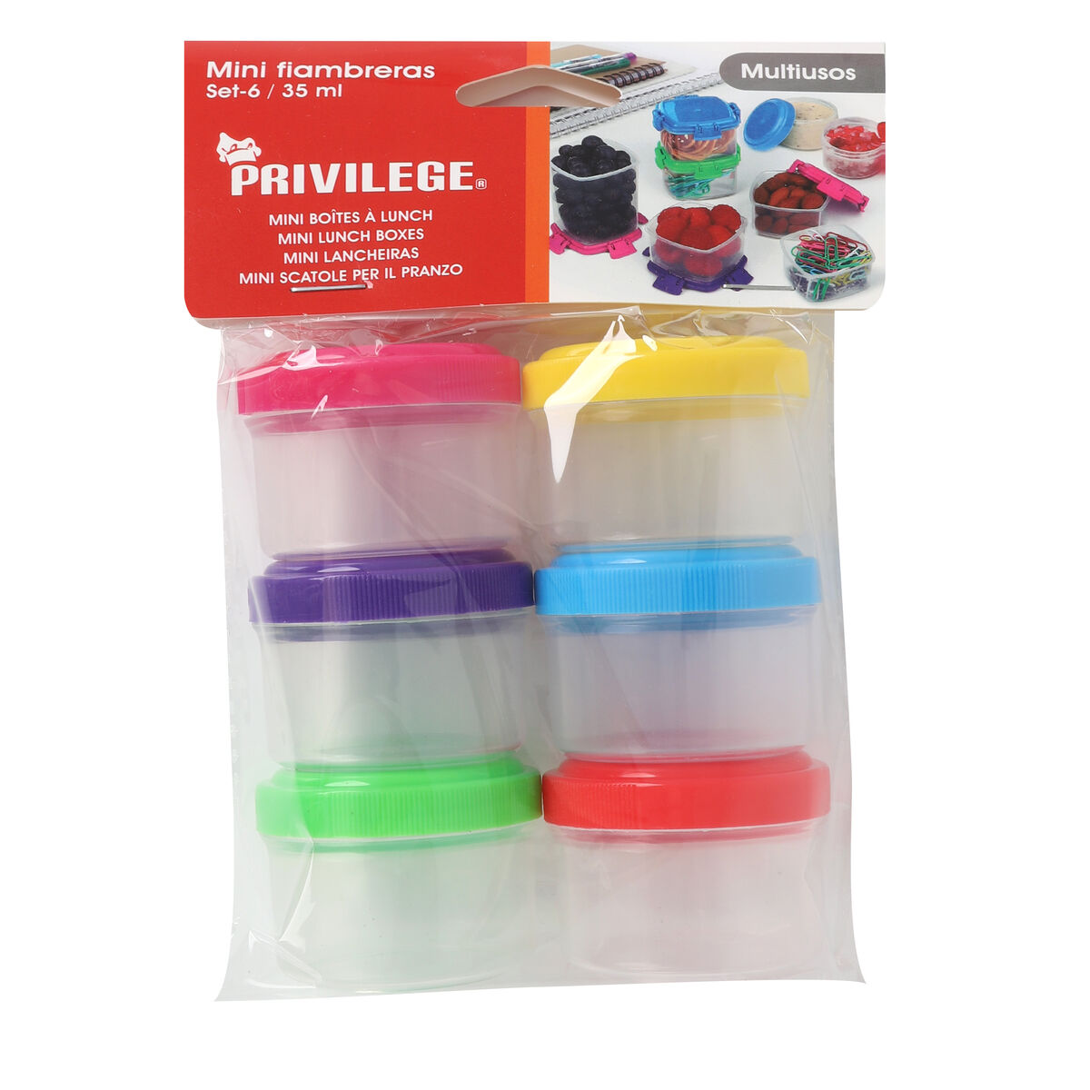 Image secondaire de Set de Boites Privilege 35 ml Ø 4,5 x 3 cm 6 Pièces (24 Unités)