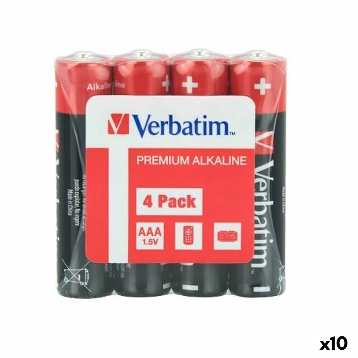 Afbeeldingen van Alkaline Batteries Verbatim 1,5 V LR06 4 Pieces (10 Units)