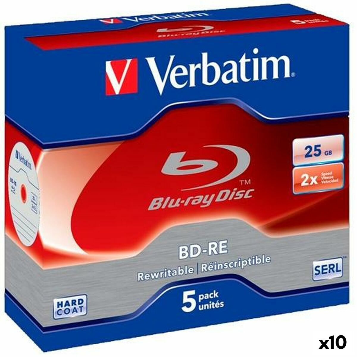 Afbeeldingen van Blu-ray BD-RE Verbatim 25 GB 6x 5 Pieces (10 Units)