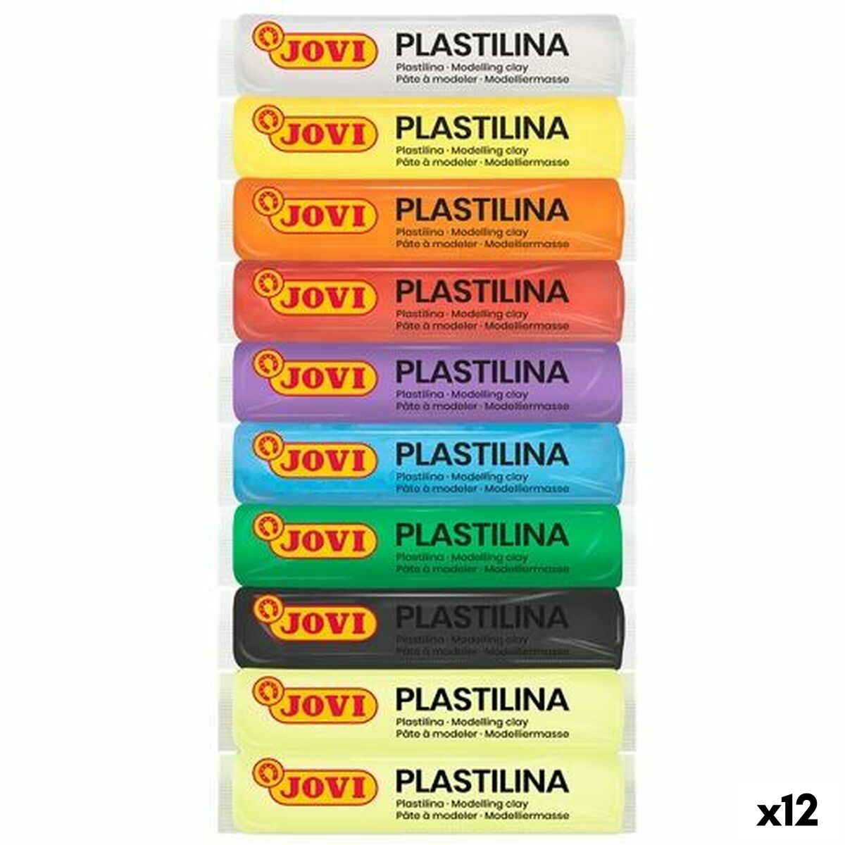 Pâte à modeler Jovi Multicouleur 10 Pièces 12 Pièces