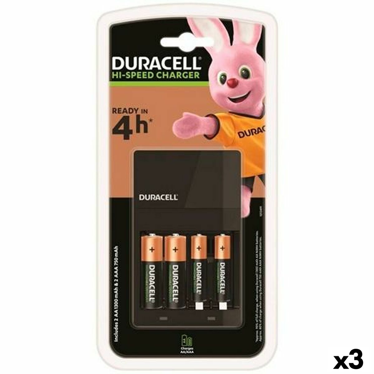 Kép Charger + Rechargeable Batteries DURACELL (3 Units)