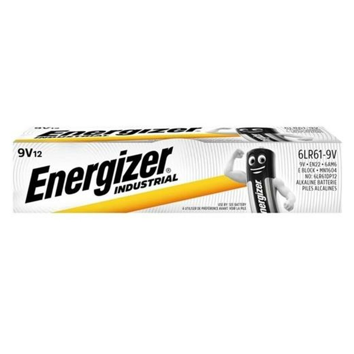 Afbeeldingen van Alkaline Batteries Energizer 9 V 6LR61 12 Pieces (6 Units)