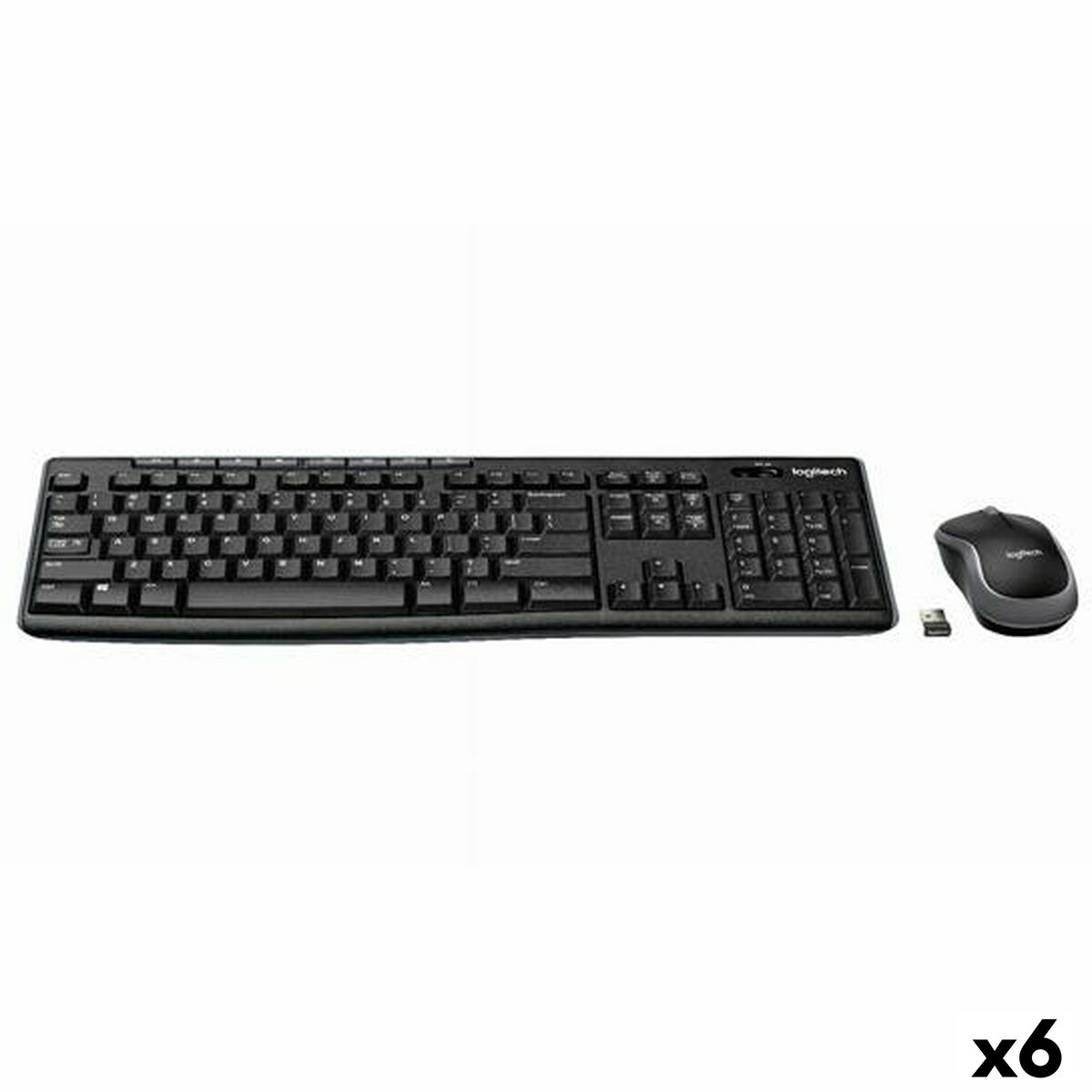 Afbeeldingen van Keyboard and Wireless Mouse Logitech DESKTOP MK270 Black Spanish Qwerty (6 Units)
