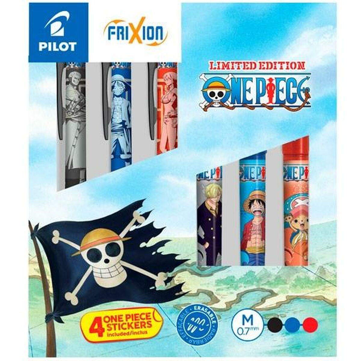 Image secondaire de Ensemble de Stylos Pilot FRIXION BALL ONE PIECE Multicouleur 0,7 mm 6 Pièces (12 Unités)