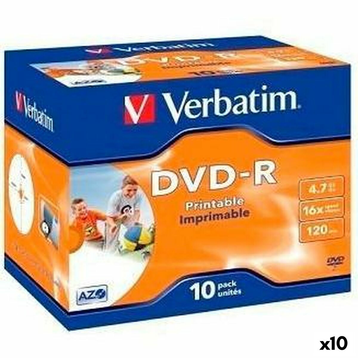 Afbeeldingen van DVD-R Verbatim 4,7 GB 16x 10 Pieces (10 Units)