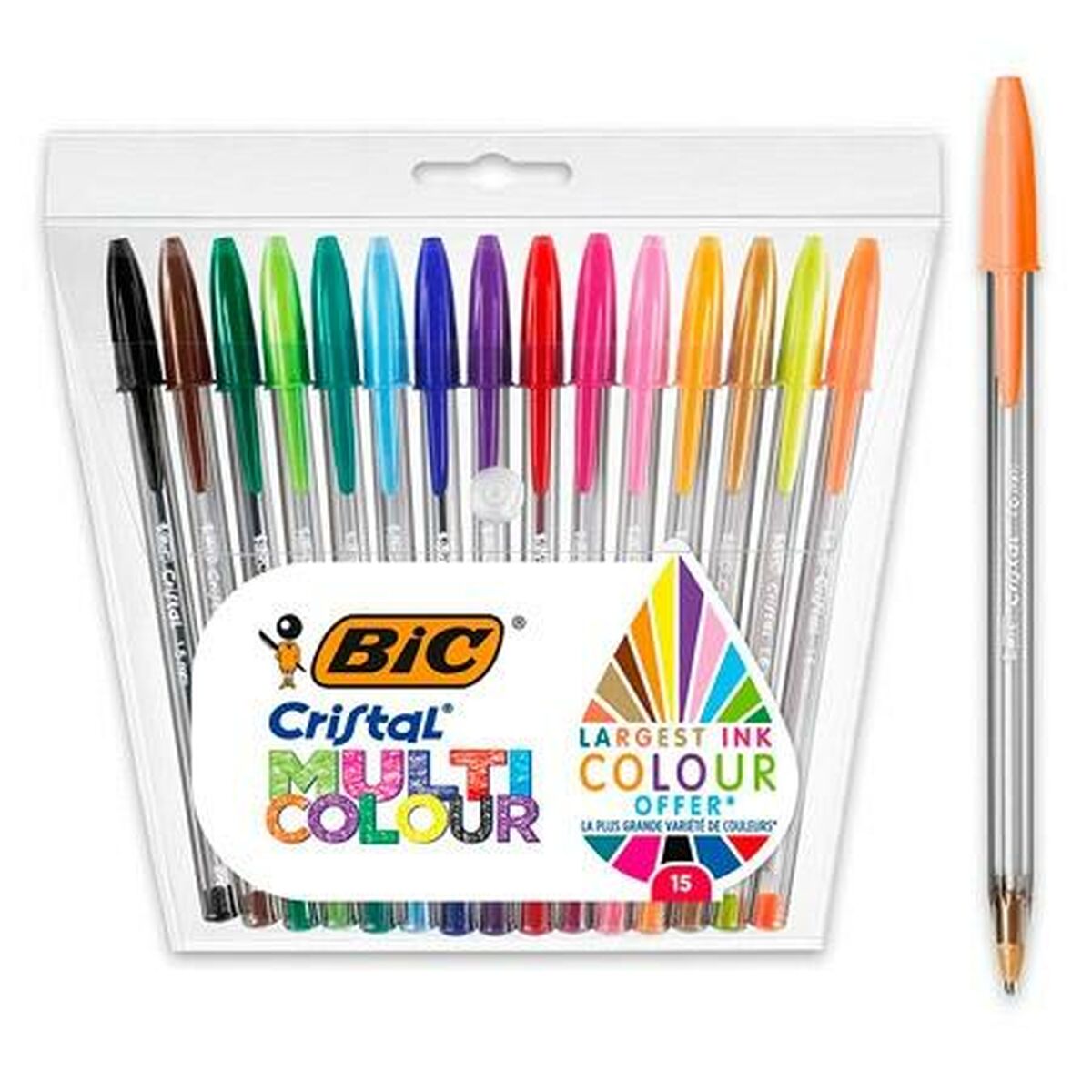 Image secondaire de Ensemble de Stylos Bic Multicouleur 15 Pièces (20 Unités)