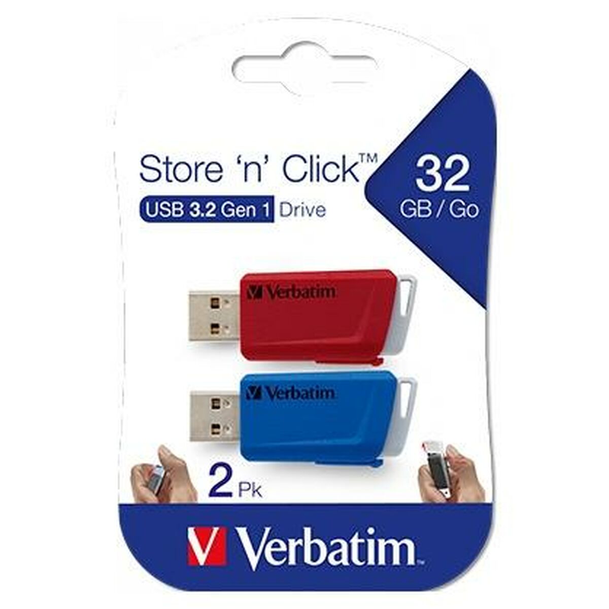 Afbeeldingen van USB stick Verbatim Multicolour 32 GB 2 Pieces (5 Units)