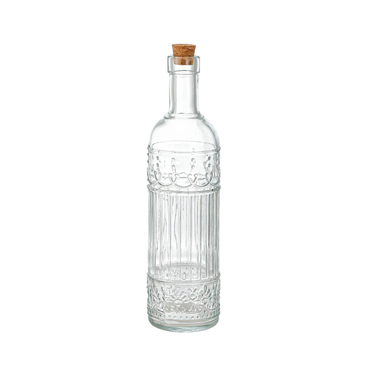 Glass Bottle La Mediterránea Transparent Cork Glass 1 L (12 Units), view 5