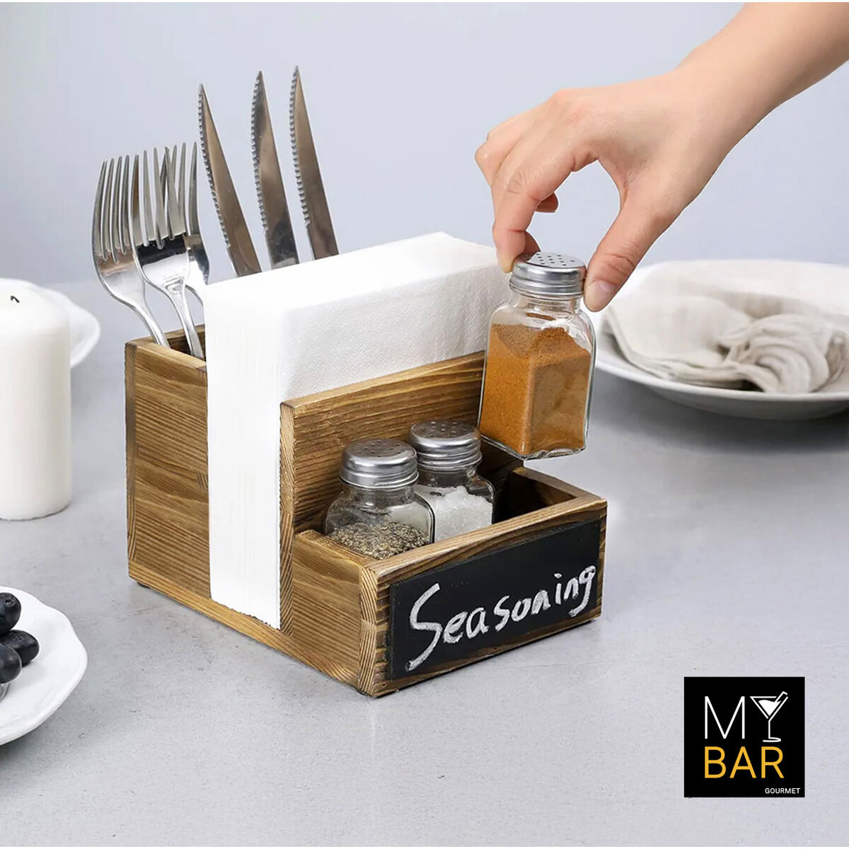 Multi-Purpose Organiser My Bar Wood 14,5 x 18 x 12 cm (6 Units), view 4