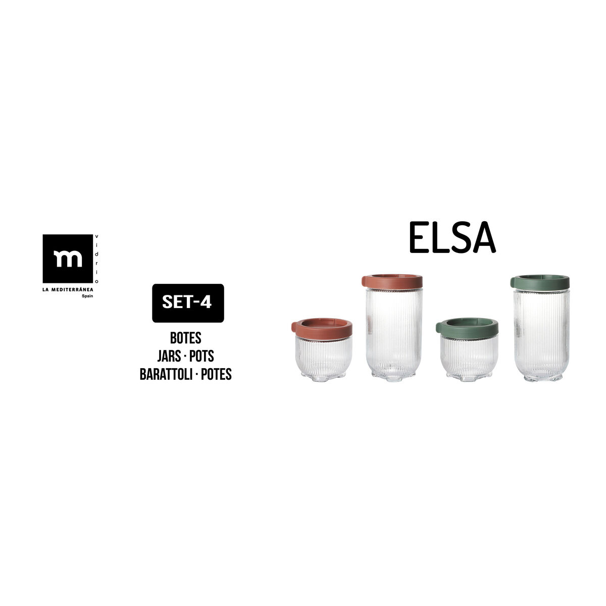 Tubs La Mediterránea Elsa Glass polypropylene 4 Pieces (6 Units), view 4