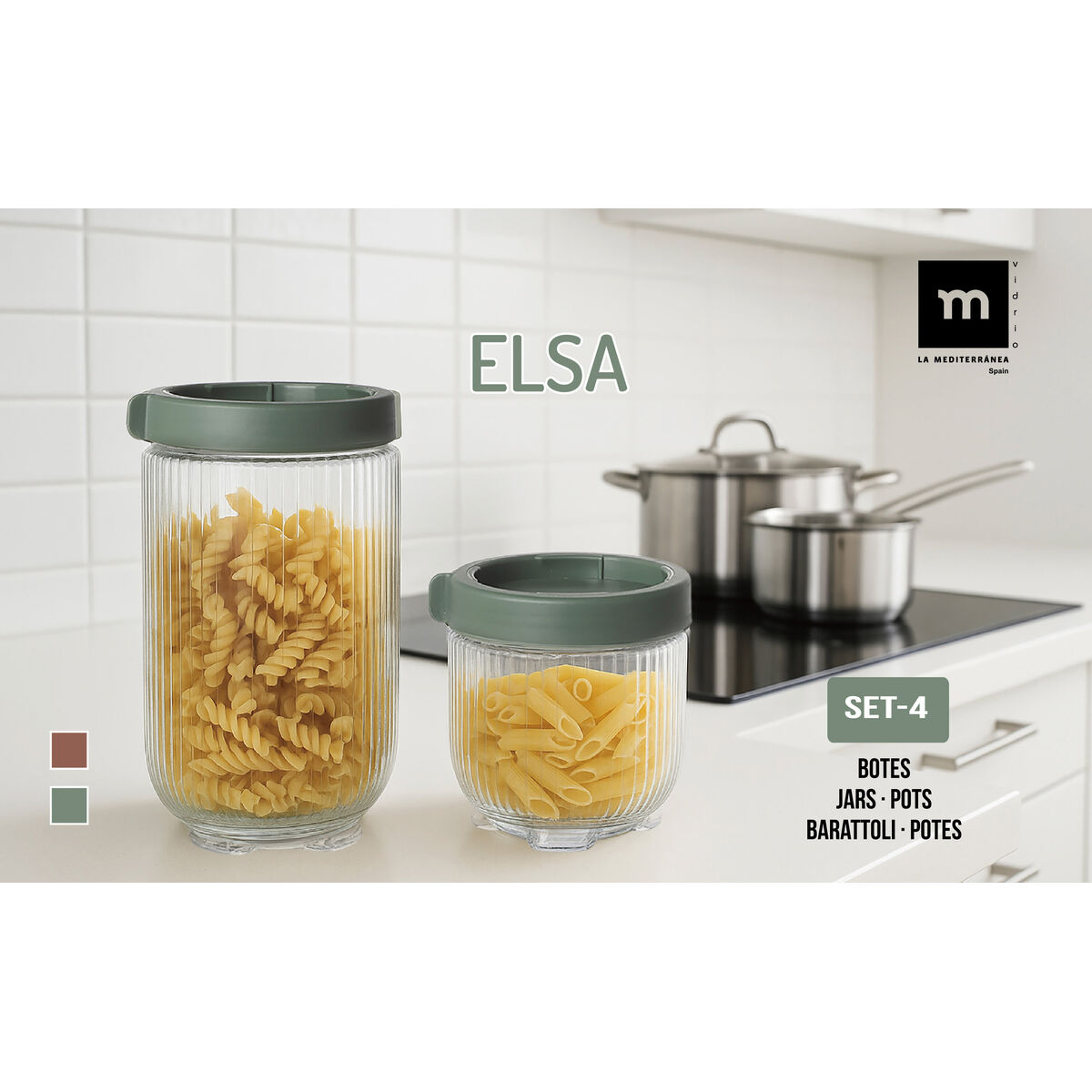 Tubs La Mediterránea Elsa Glass polypropylene 4 Pieces (6 Units), view 5