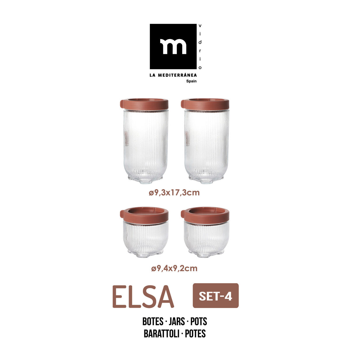 Tubs La Mediterránea Elsa Glass polypropylene 4 Pieces (6 Units), view 6