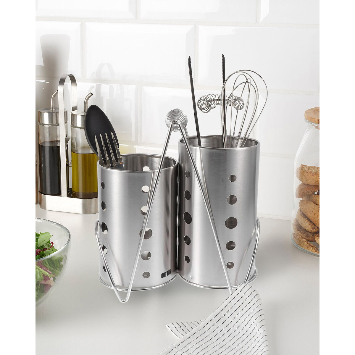 Cutlery basket Quttin Steel 20 x 11 x 23 cm (6 Units), view 2
