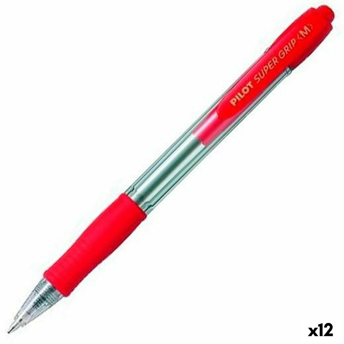 Crayon Pilot Supergrip Rouge 0,4 mm (12 Unités)