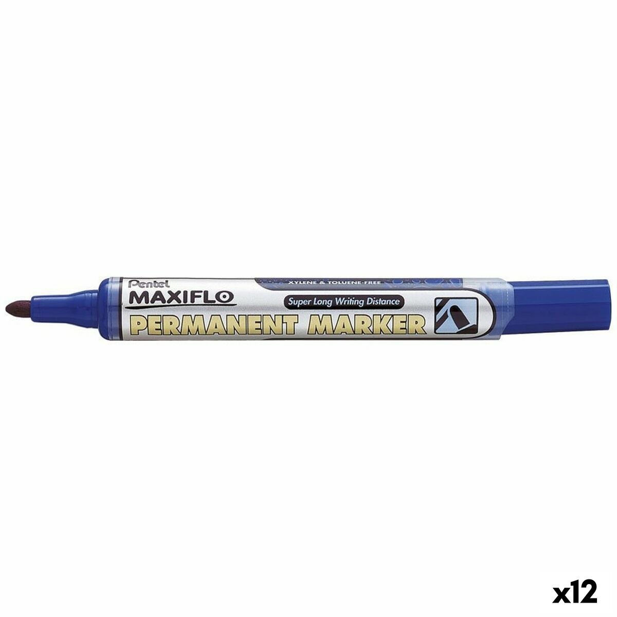 Marqueur permanent Pentel Maxiflo NLF50 Bleu 12 Unités