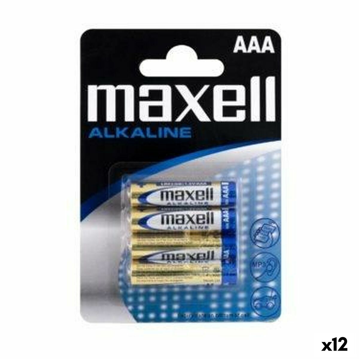Piles Alcalines Maxell 723671 AAA LR03 1,5 V (12 Unités)