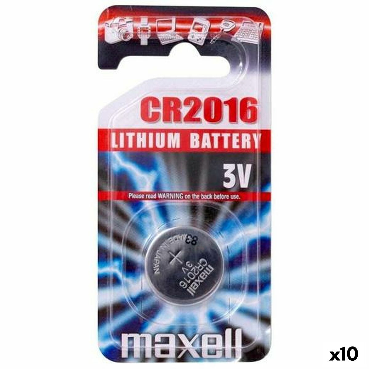 Immagine di Lithium Button Cell Battery Maxell 3 V (10 Units)